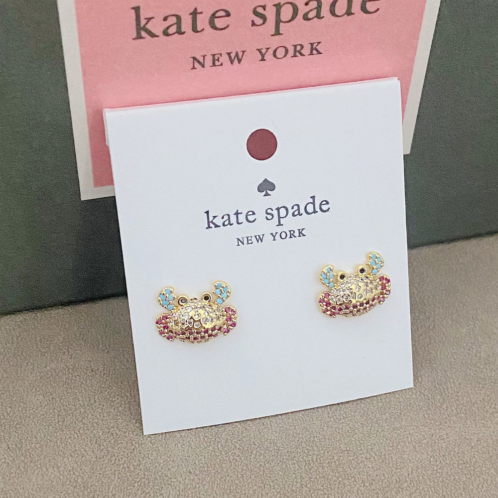 kate spade Crab Full Diamond Stud Earrings Ocean Animal